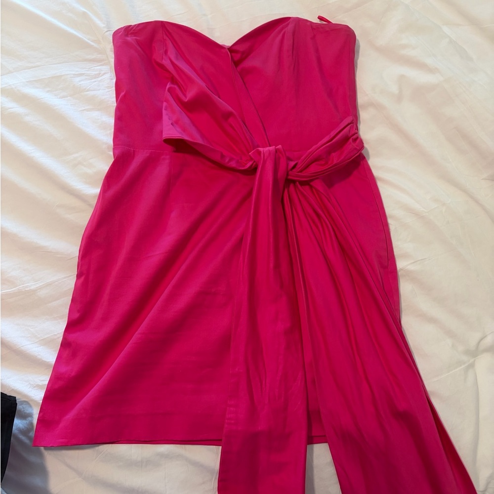 French Connection pink Bow-Waist Cocktail Dress